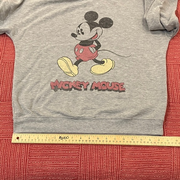Disney Mickey Mouse vintage look Gray Sweatshirt women’s size large - Picture 12 of 14